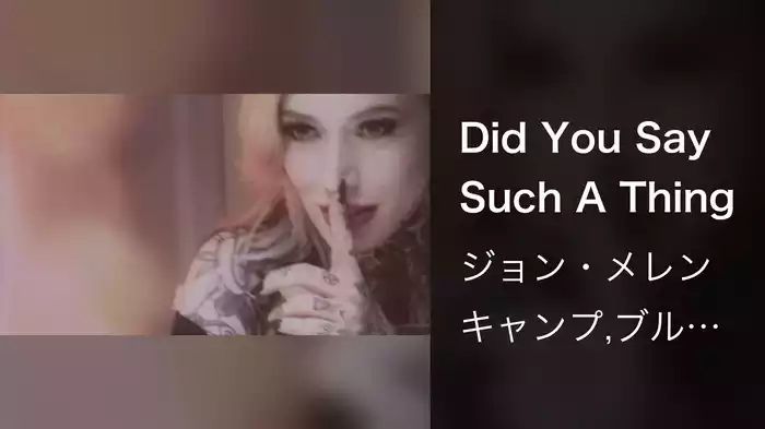 Did You Say Such A Thing
