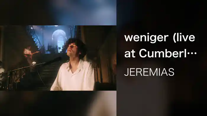 weniger (live at Cumberlandsche, 2022)