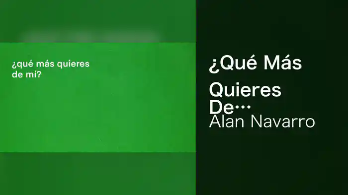 ¿Qué Más Quieres De Mí? (Lyric Video)
