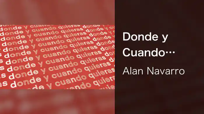Donde y Cuando Quieras (Lyric Video)