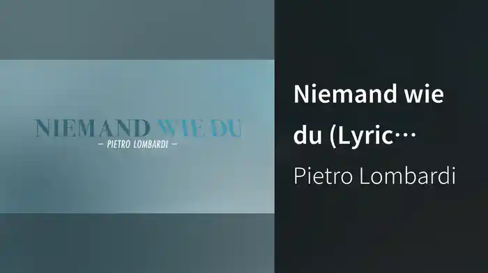 Niemand wie du (Lyric Video)
