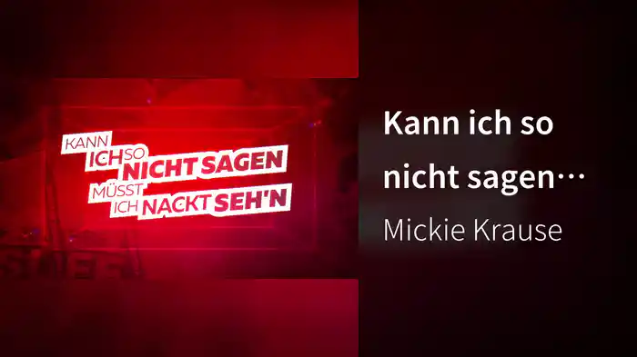 Kann ich so nicht sagen müsst ich nackt seh'n (Lyric Video / Version 2022)