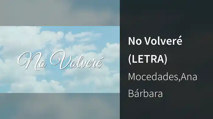 No Volveré (LETRA)