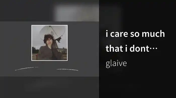 i care so much that i dont care at all (Lyric Video)