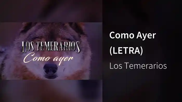 Como Ayer (LETRA)