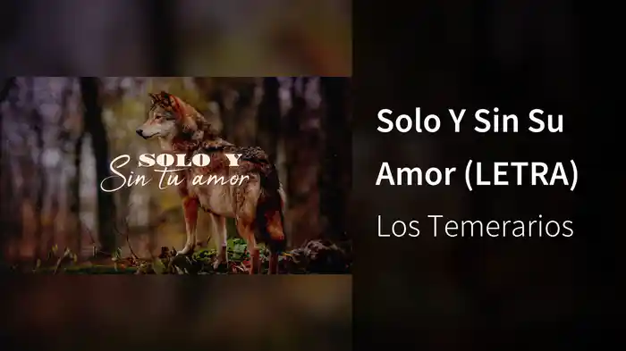 Solo Y Sin Su Amor (LETRA)