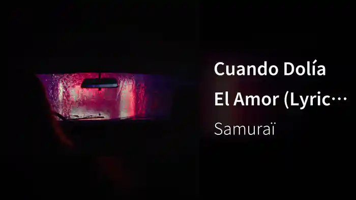 Cuando Dolía El Amor (Lyric Video)