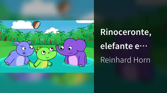 Rinoceronte, elefante e crocodilo