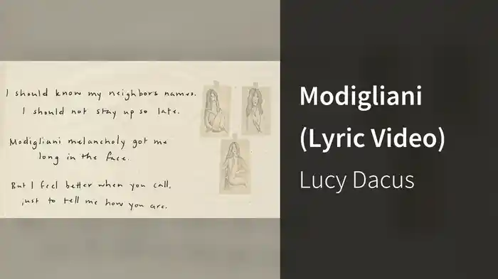 Modigliani (Lyric Video)