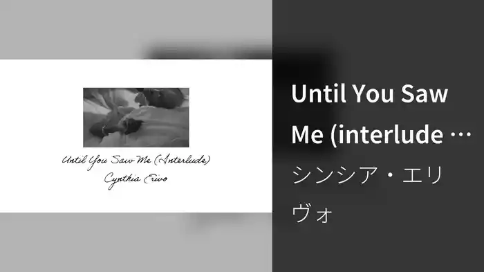 Until You Saw Me (interlude / Audio)