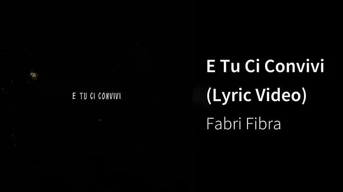 E Tu Ci Convivi (Lyric Video)