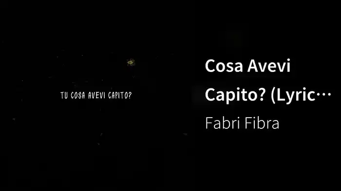 Cosa Avevi Capito? (Lyric Video)