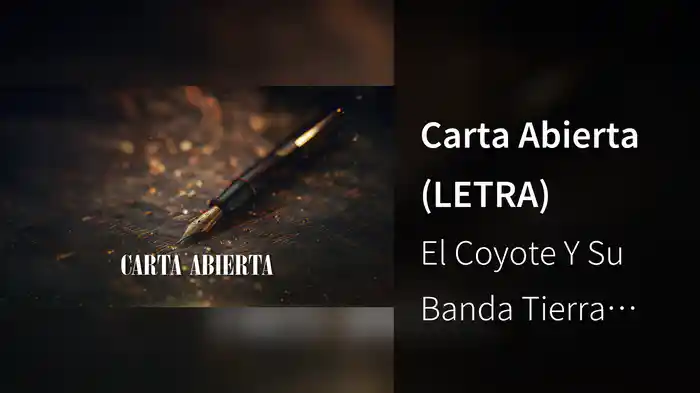 Carta Abierta (LETRA)