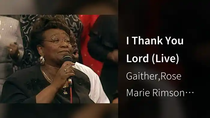 I Thank You Lord (Live)