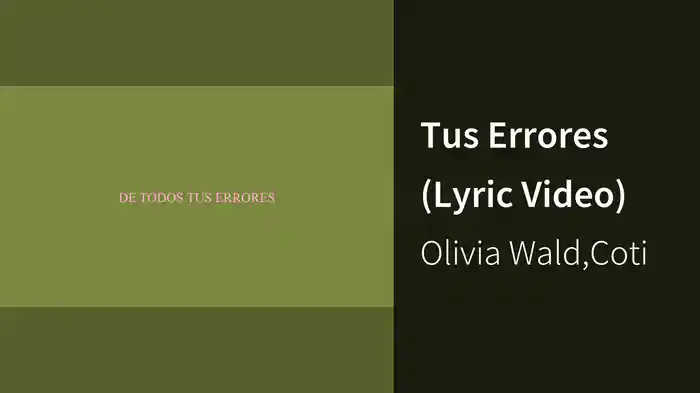 Tus Errores (Lyric Video)