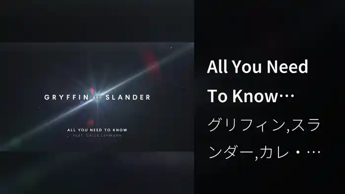 All You Need To Know (Audio)