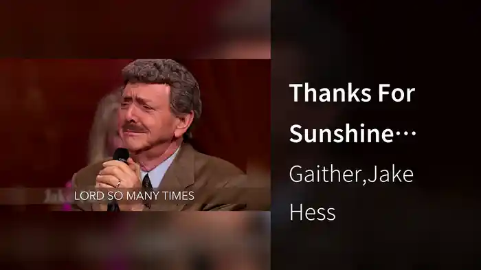 Thanks For Sunshine (Lyric Video/Live At The Indiana Roof Ballroom, Indianapolis, IN/2000)