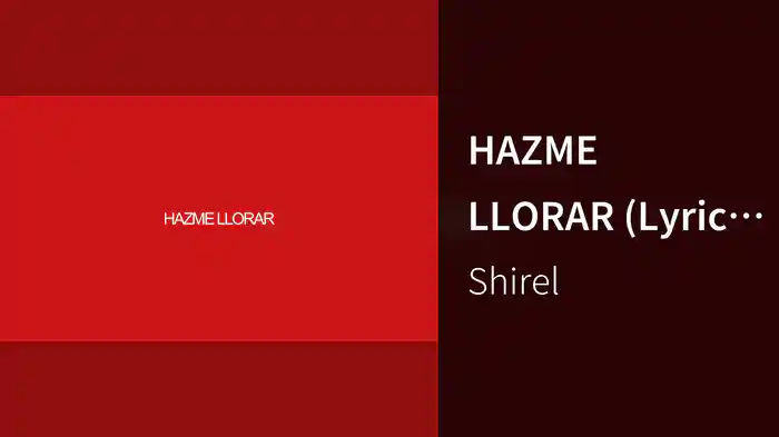 HAZME LLORAR (Lyric Video)