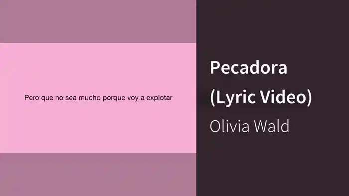 Pecadora (Lyric Video)