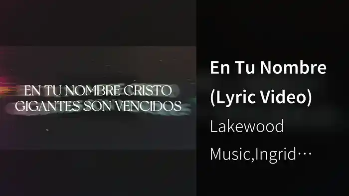 En Tu Nombre (Lyric Video)