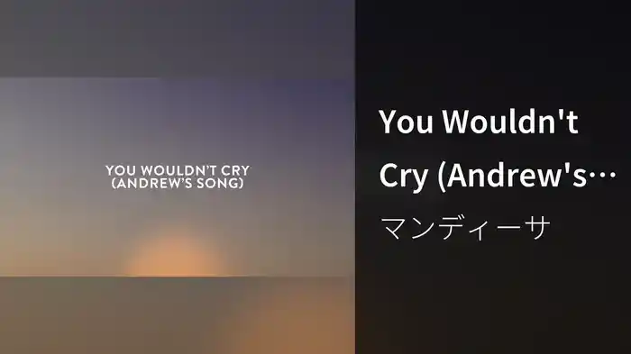 You Wouldn't Cry (Andrew's Song) (Lyric Video)
