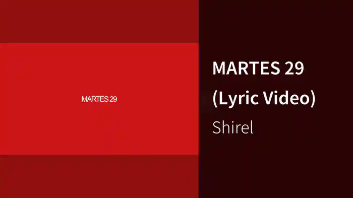 MARTES 29 (Lyric Video)