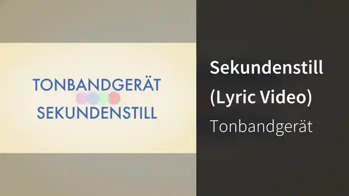 Sekundenstill (Lyric Video)