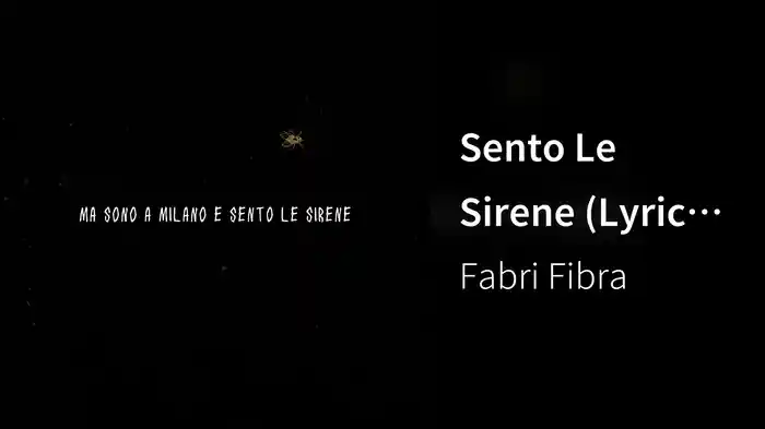 Sento Le Sirene (Lyric Video)