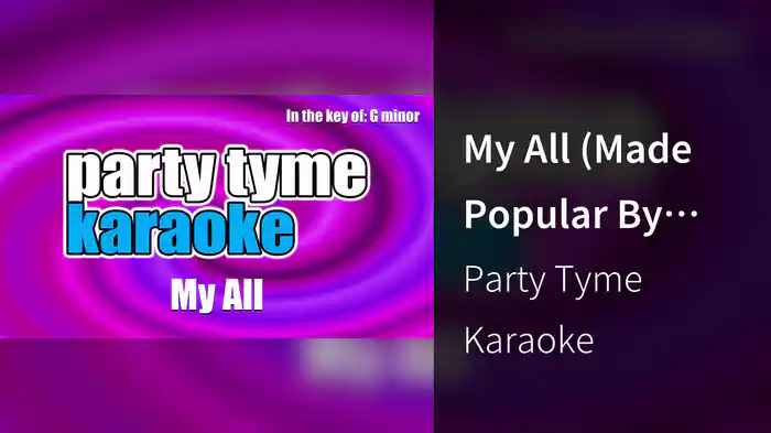 My All (Made Popular By Mariah Carey) [Karaoke Version]