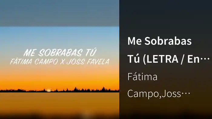 Me Sobrabas Tú (LETRA / En Vivo)