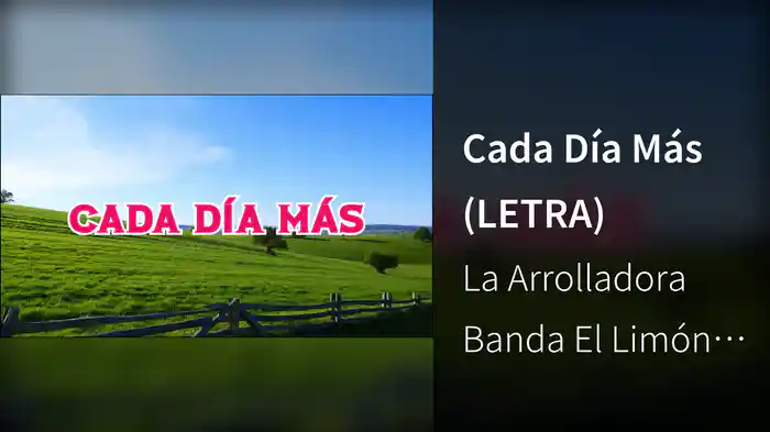 Cada Día Más (LETRA)