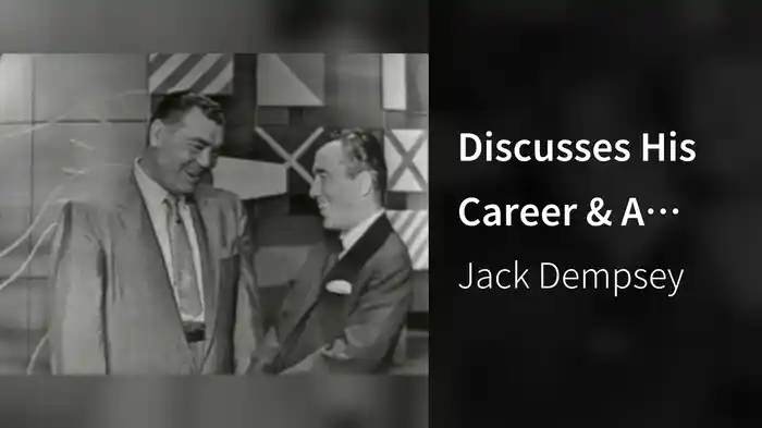 Discusses His Career & A Book On Fight Promoter Tex Rickard (Live On The Ed Sullivan Show, May 12,1957)