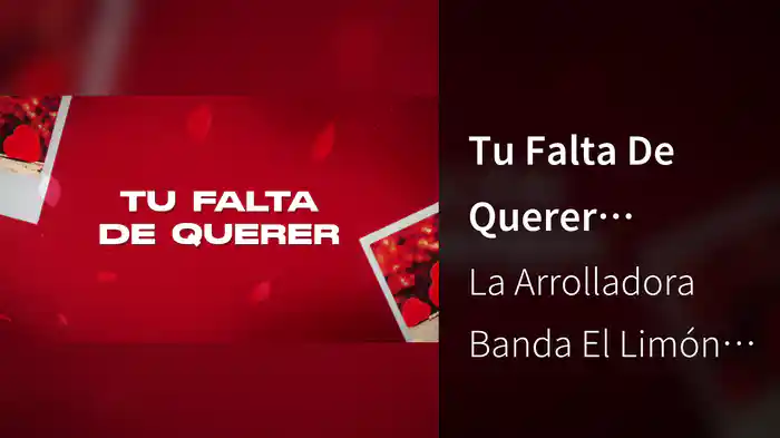 Tu Falta De Querer (Karaoke)