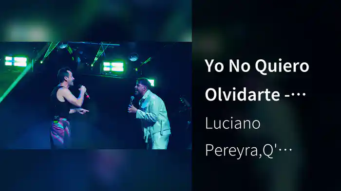 Yo No Quiero Olvidarte - Versión Cuarteto - En Vivo