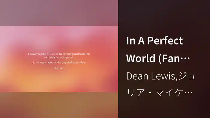 In A Perfect World (Fan Music Video)
