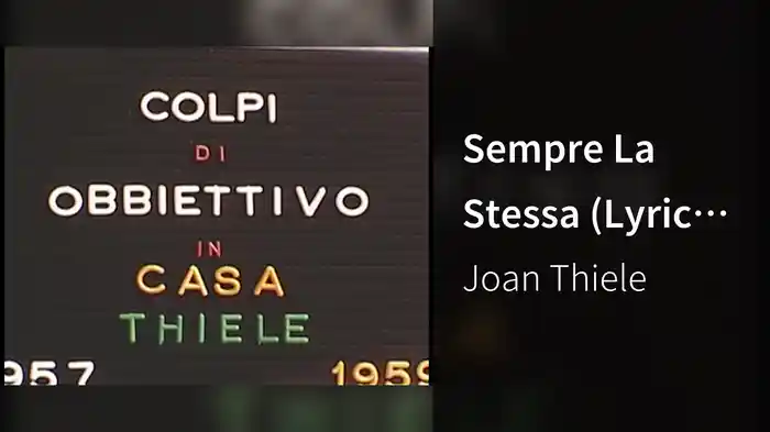 Sempre La Stessa (Lyric Video)