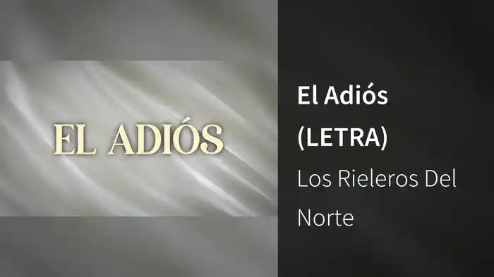 El Adiós (LETRA)