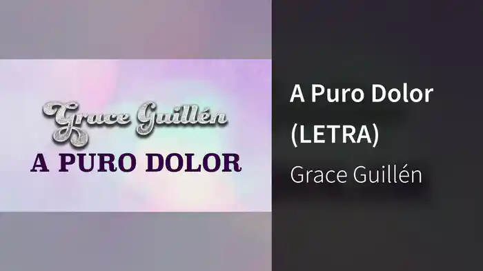A Puro Dolor (LETRA)