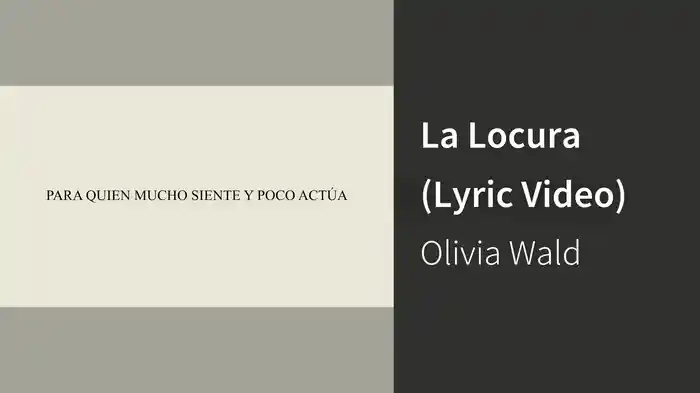 La Locura (Lyric Video)