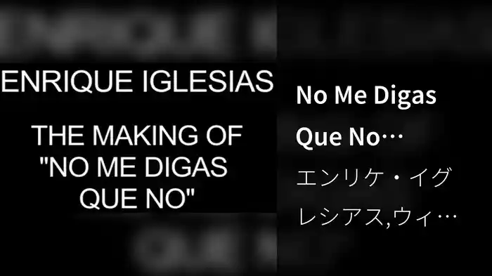 No Me Digas Que No (Behind The Scenes: Video Shoot)