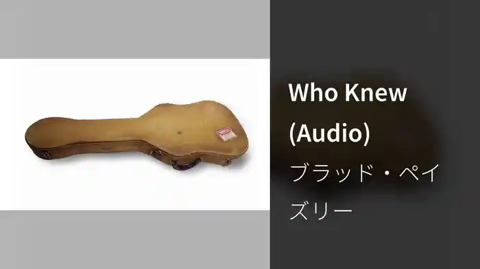 Who Knew (Audio)
