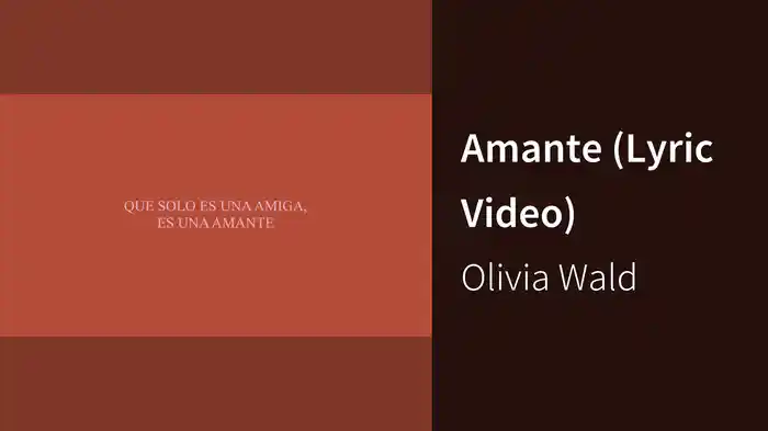 Amante (Lyric Video)