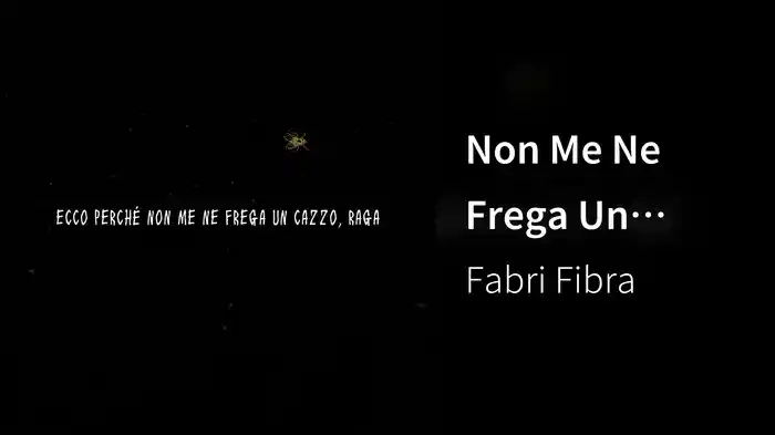 Non Me Ne Frega Un Cazzo (Lyric Video)