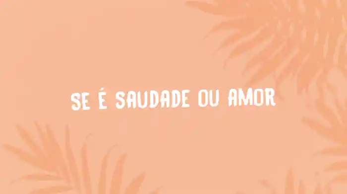 Se É Saudade Ou Amor (Lyric Video)