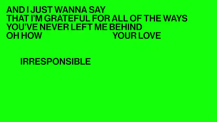 Irresponsible (Lyric Video)