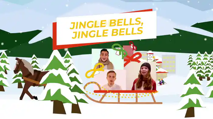 Jingle Bells, Schlittenfahrt im Schnee (Lyric Video)