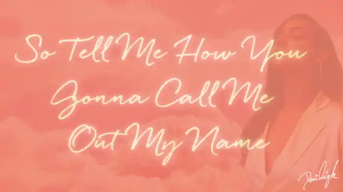 Call me out my name (Lyric Video)