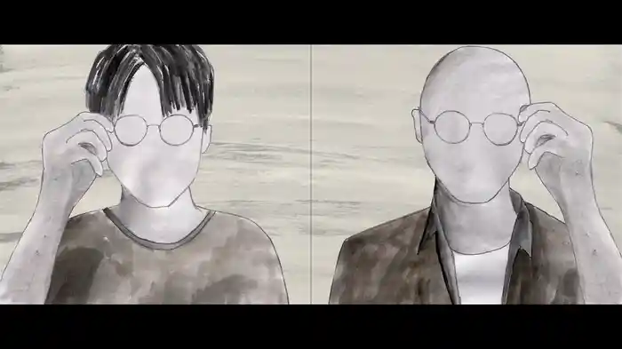 列車上對著坐的兩個人