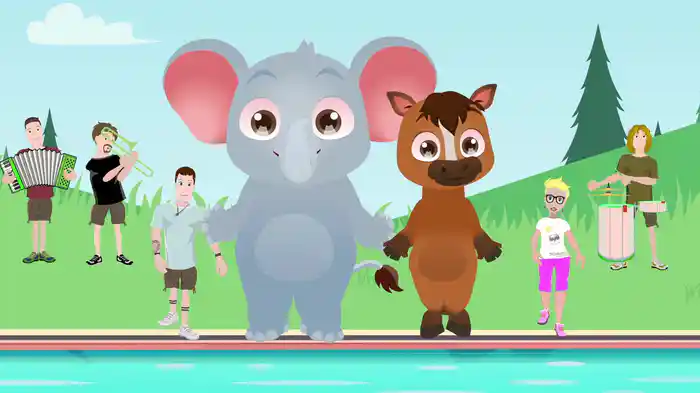 Ein Elefant am Beckenrand