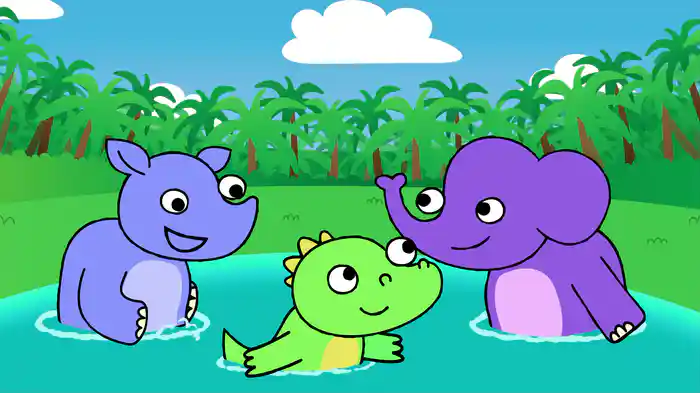 Gergedan, fil ve timsah